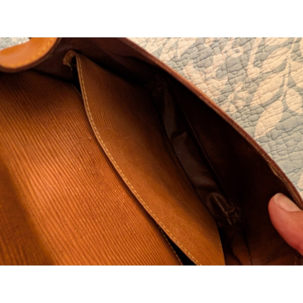 Louis Vuitton Cartouchiere MM Tan Epi Leather Crossbody Bag Vintage Messenger - Picture 12 of 16